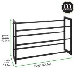 3-Tier Expandable Shoe Rack 3 3-Tier Expandable Shoe Rack -mDesign 2000 Square JPG 05215MDCO.PT01