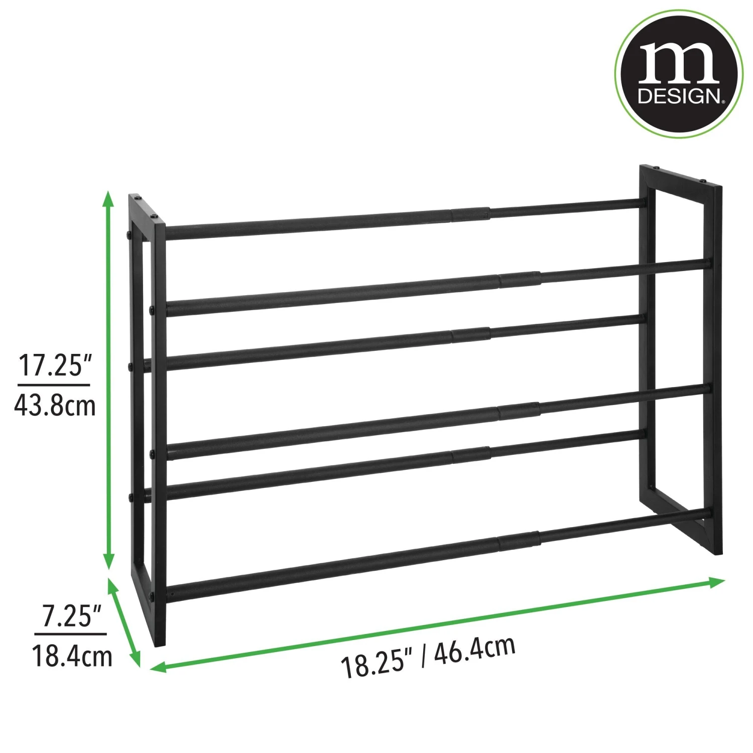 3-Tier Expandable Shoe Rack 3-Tier Expandable Shoe Rack -mDesign 2000 Square JPG 05215MDCO.PT01