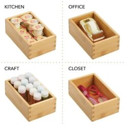 Bamboo Kitchen Drawer Organizer 6.5 X 4 X 2.5 5 Bamboo Kitchen Drawer Organizer 6.5 X 4 X 2.5 -mDesign 2000 Square JPG 06088MDK.PT02