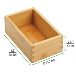 Bamboo Kitchen Drawer Organizer 6.5 X 4 X 2.5 3 Bamboo Kitchen Drawer Organizer 6.5 X 4 X 2.5 -mDesign 2000 Square JPG 06088MDK.PT03