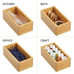 Bamboo Kitchen Drawer Organizer 7 X 3.5 X 2.5 4 Bamboo Kitchen Drawer Organizer 7 X 3.5 X 2.5 -mDesign 2000 Square JPG 06089MDK.PT02