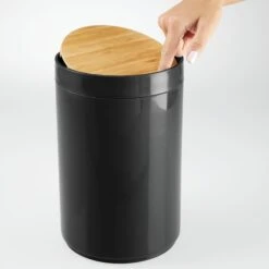 5-Liter Bamboo Swing Lid Trash Can 7 5-Liter Bamboo Swing Lid Trash Can -mDesign 2000 Square JPG 06131MDBA.PT02