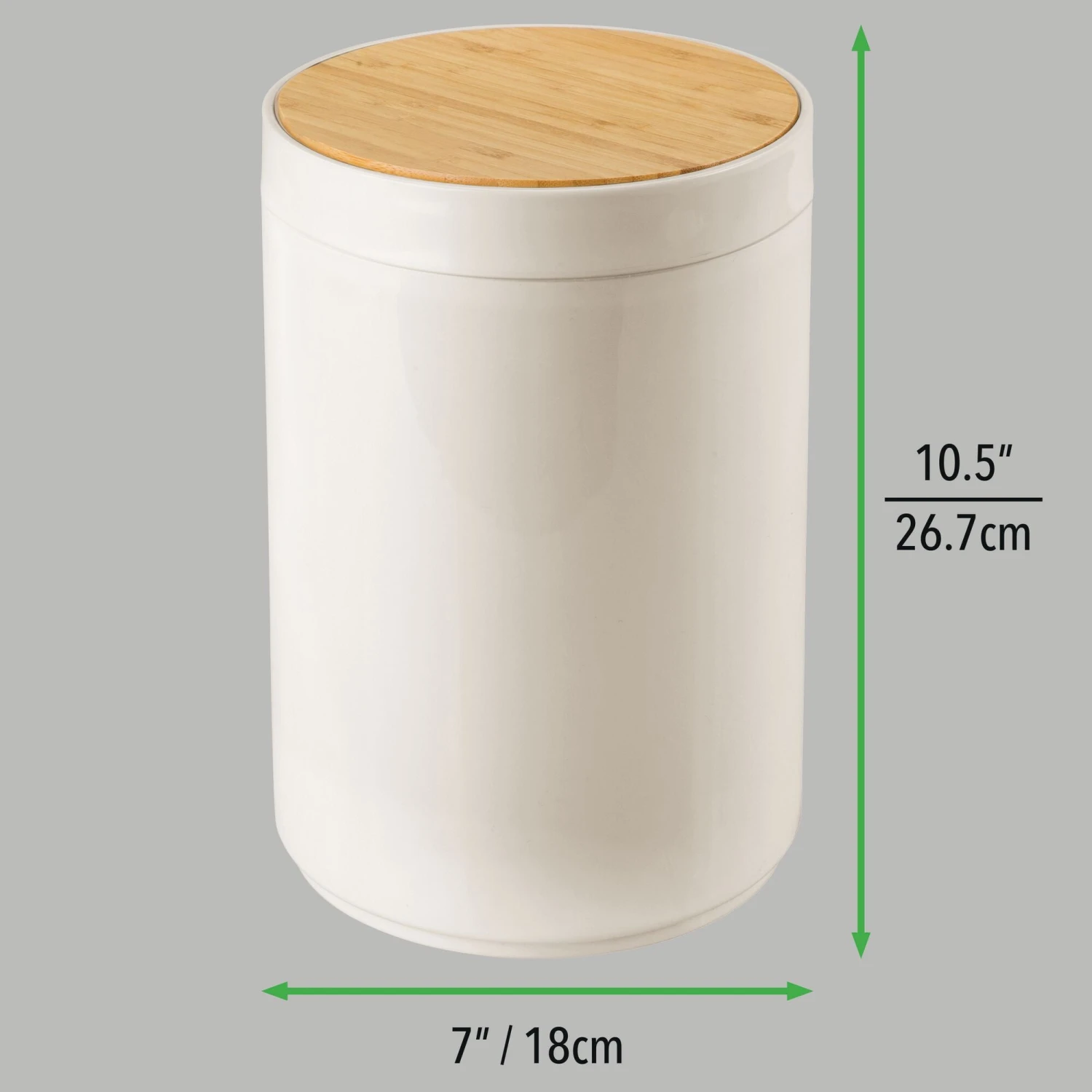 5-Liter Bamboo Swing Lid Trash Can 5-Liter Bamboo Swing Lid Trash Can -mDesign 2000 Square JPG 06134MDBA.PT04