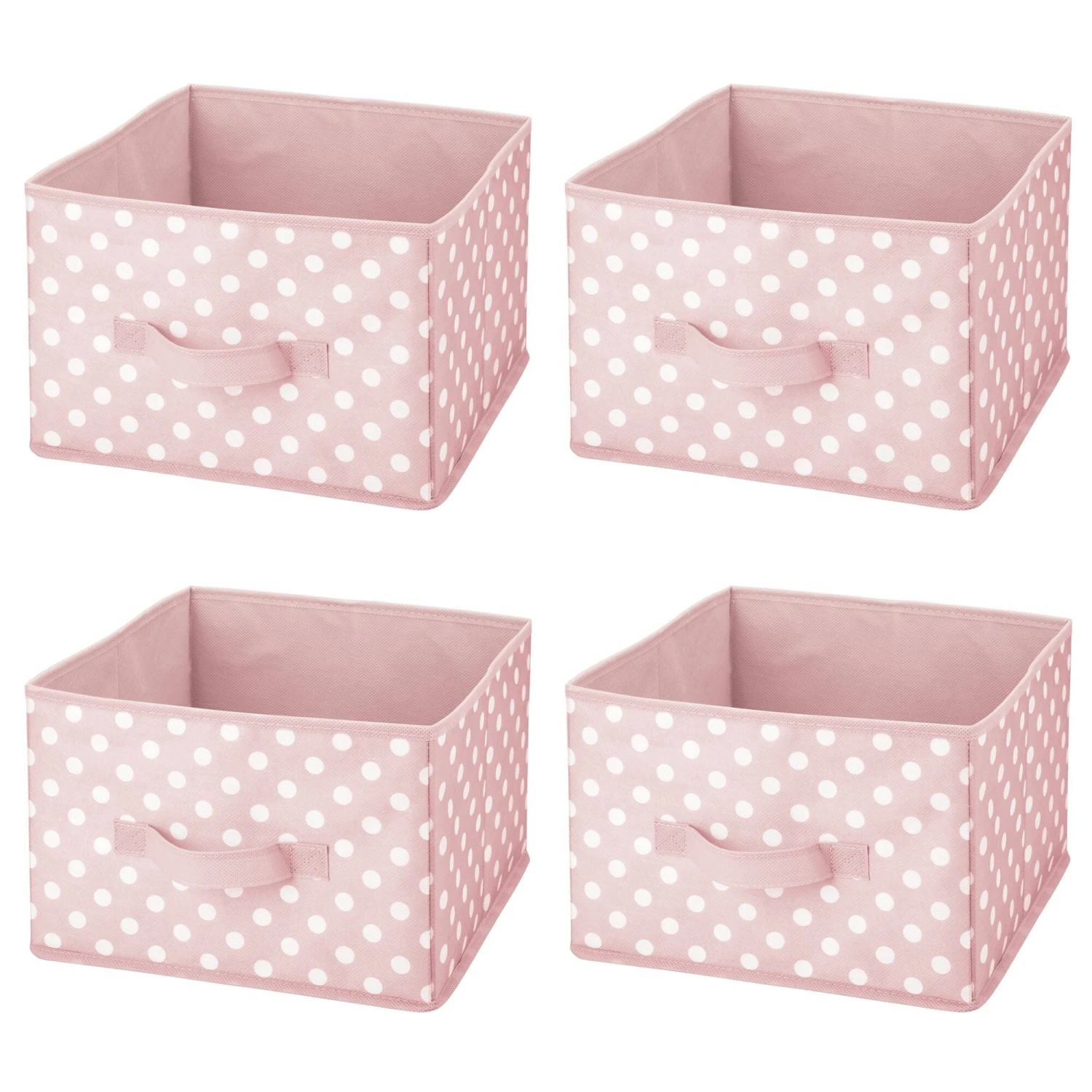 Polka Dot Bin with Front Handle Set 11 x 11 x 8 Polka Dot Bin With Front Handle Set 11 X 11 X 8 -mDesign 2000 Square JPG 06137MDB Outline 1