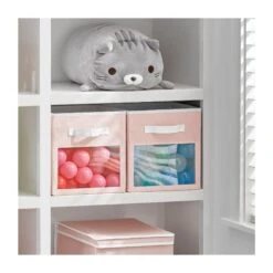 Fabric Storage Cubes With Window 10.5 X 10.5 X 11 8 Fabric Storage Cubes With Window 10.5 X 10.5 X 11 -mDesign 2000 Square JPG 06458MDB Environment