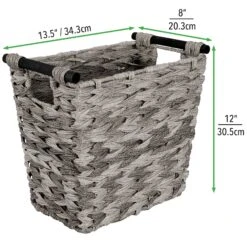 Woven Wastebasket With Wood Handles 3 Woven Wastebasket With Wood Handles -mDesign 2000 Square JPG 06715MDHS.PT03
