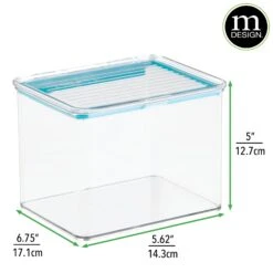 Airtight Stackable Storage Bin 7 X 6 X 5 4 Airtight Stackable Storage Bin 7 X 6 X 5 -mDesign 2000 Square JPG 06730MDK.DIMS