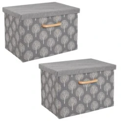 2-Piece Fabric Storage Boxes