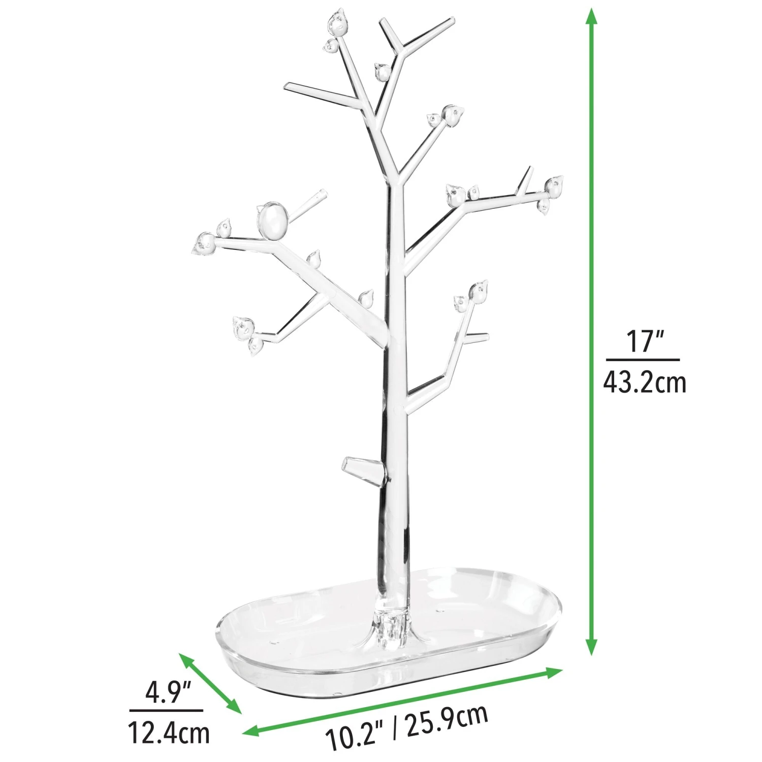 Acrylic Jewelry Tree Stand Organizer Acrylic Jewelry Tree Stand Organizer -mDesign 2000 Square JPG 06966MDBA.PT04