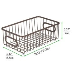 Wire Pantry Basket 10 X 6 X 3.5 5 Wire Pantry Basket 10 X 6 X 3.5 -mDesign 2000 Square JPG 07078MDBST.PT05
