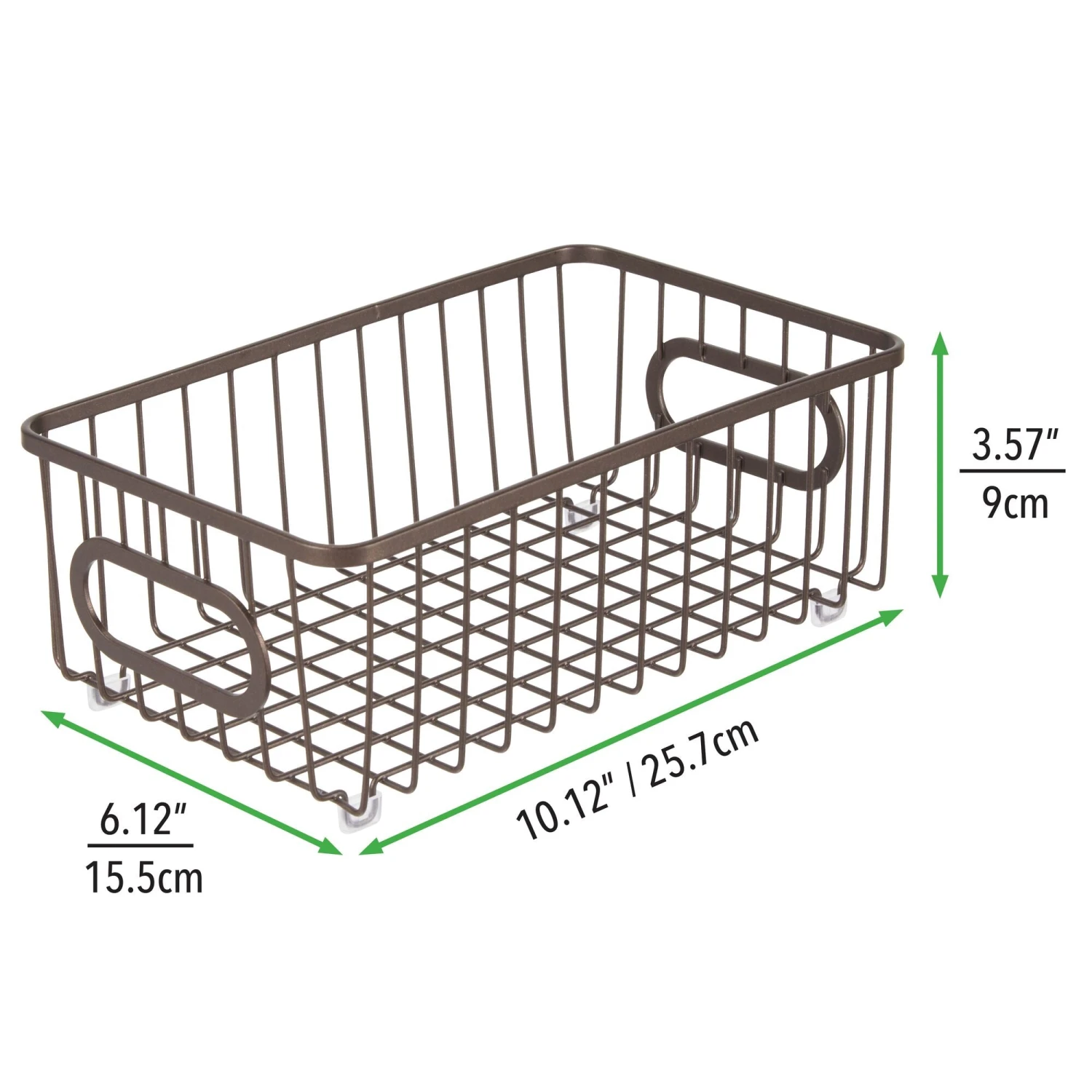 Wire Pantry Basket 10 x 6 x 3.5 Wire Pantry Basket 10 X 6 X 3.5 -mDesign 2000 Square JPG 07078MDBST.PT05