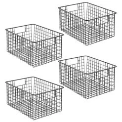 Wire Pantry Basket With Handles 12 X 9 X 6 10 Wire Pantry Basket With Handles 12 X 9 X 6 -mDesign 2000 Square JPG 07298MDK 2EMAIN 3