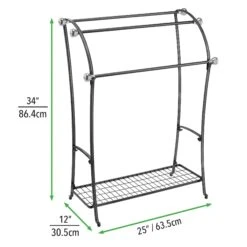 3-Tier Bathroom Towel Rack With Shelf 3 3-Tier Bathroom Towel Rack With Shelf -mDesign 2000 Square JPG 07398MDBST.PT02