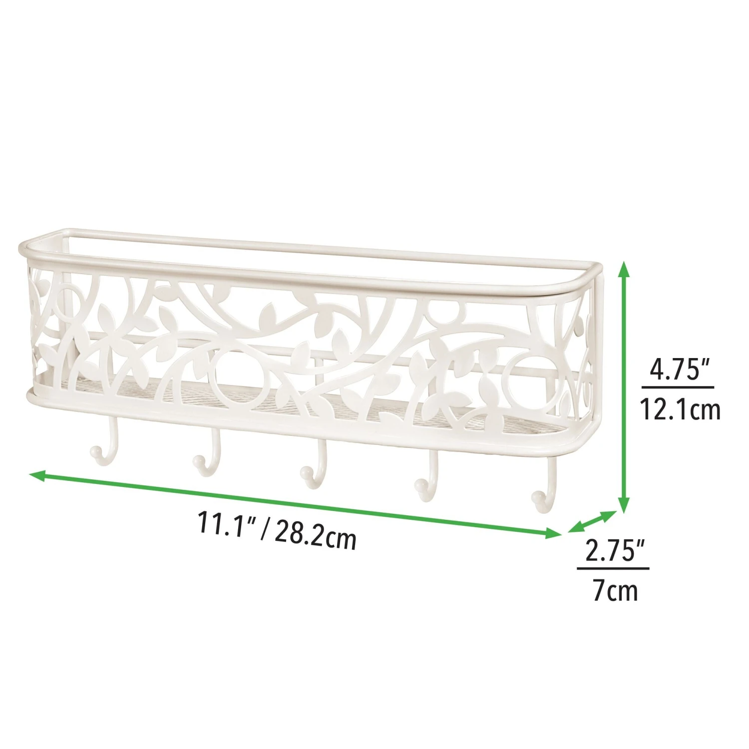 Vine Mail and Key Wall Organizer Vine Mail And Key Wall Organizer -mDesign 2000 Square JPG 07811MDHS dims