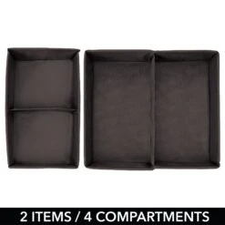 Divided Fabric Drawer Organizers 12 Divided Fabric Drawer Organizers -mDesign 2000 Square JPG 08290MDCO Detail