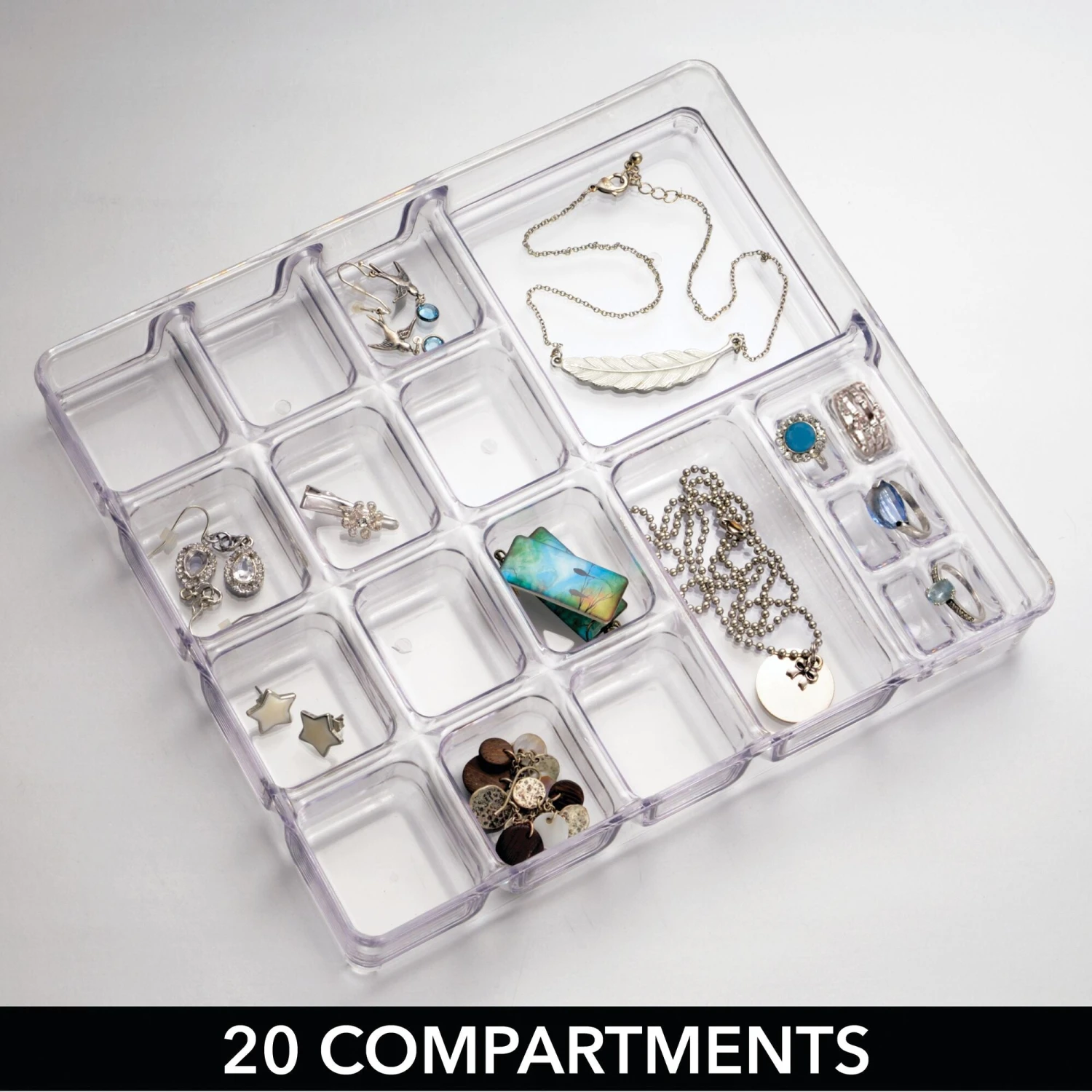 35-Section Stackable Jewelry Organizer 35-Section Stackable Jewelry Organizer -mDesign 2000 Square JPG 0897MDCO C