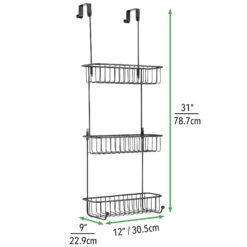 3-Tier Over-the-Door Shower Caddy With 2 Hooks 4 3-Tier Over-the-Door Shower Caddy With 2 Hooks -mDesign 2000 Square JPG 09155MDBST.PT05