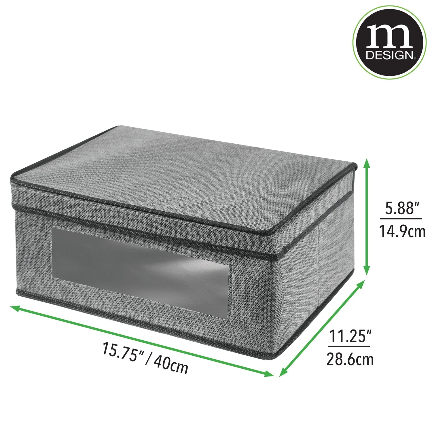 Window Storage Box 11 x 16 x 6 Window Storage Box 11 X 16 X 6 -mDesign 2000 Square JPG 09210MDCO DIMS