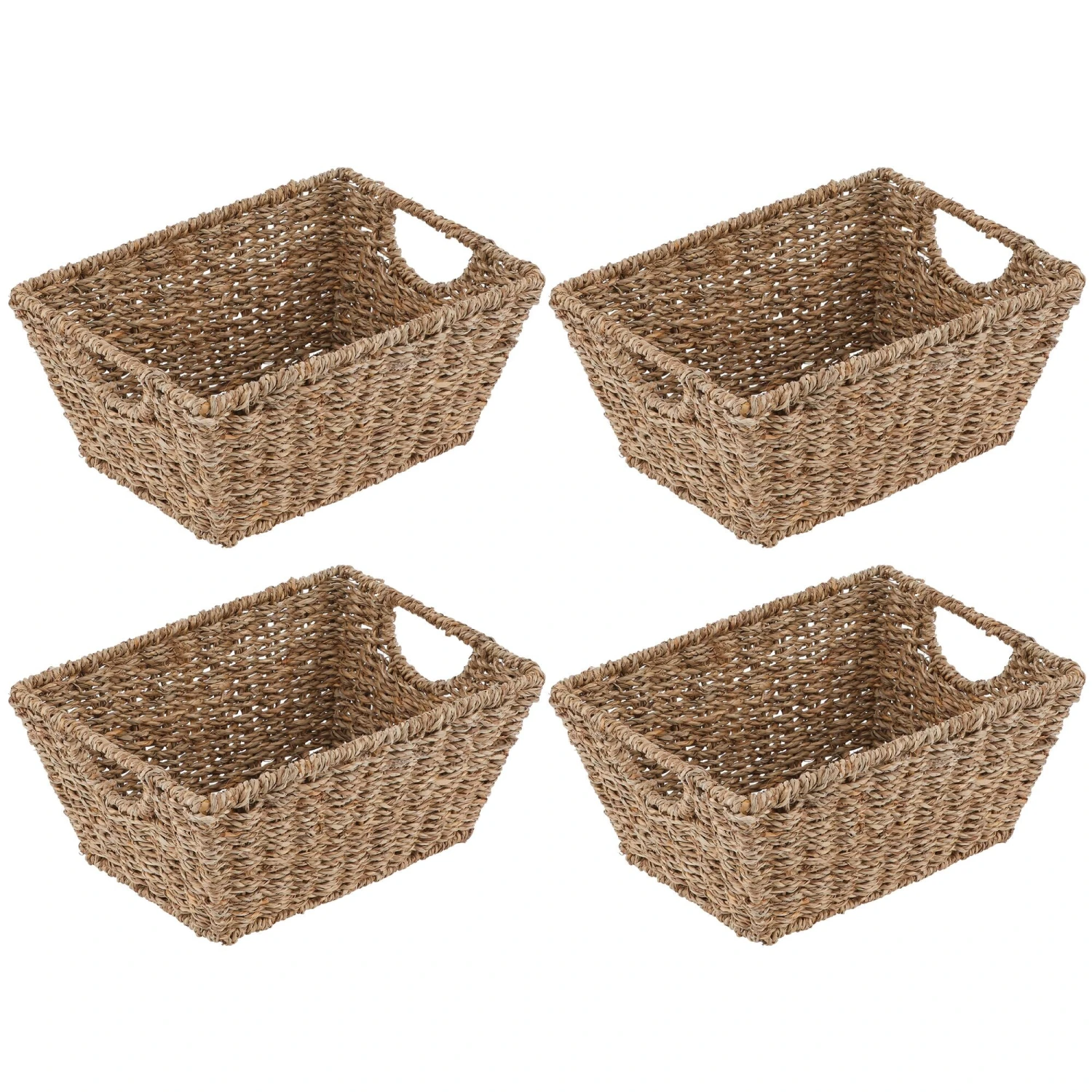 Woven Seagrass Basket 12 x 9 x 6 Woven Seagrass Basket 12 X 9 X 6 -mDesign 2000 Square JPG 09227MDHS Outline