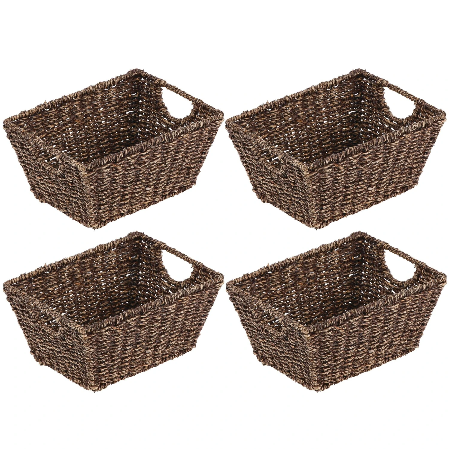 Woven Seagrass Basket 12 x 9 x 6 Woven Seagrass Basket 12 X 9 X 6 -mDesign 2000 Square JPG 09228MDHS Outline