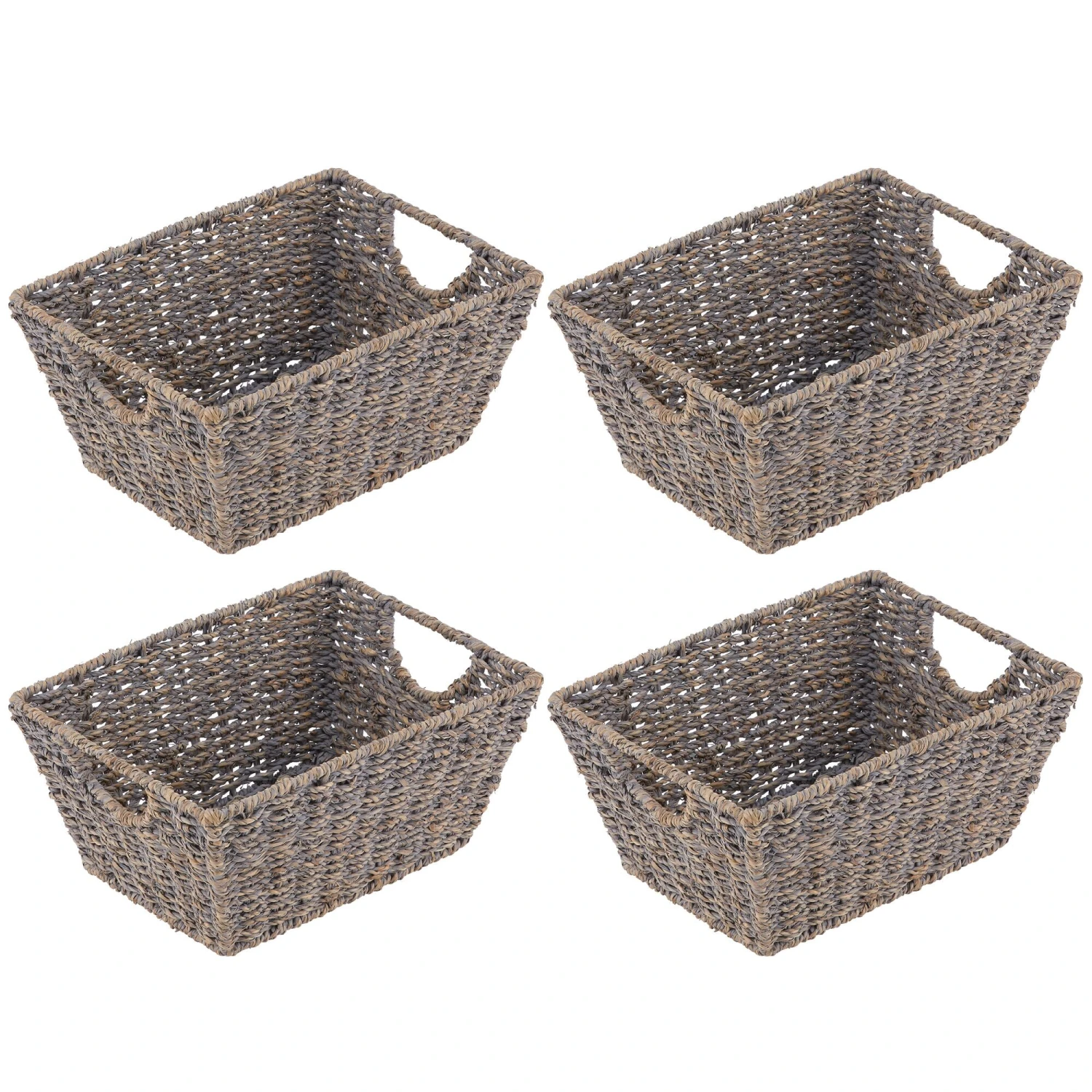 Woven Seagrass Basket 12 x 9 x 6 Woven Seagrass Basket 12 X 9 X 6 -mDesign 2000 Square JPG 09229MDHS Outline