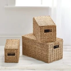 Seagrass Nesting Basket Set With Removable Lids 9 Seagrass Nesting Basket Set With Removable Lids -mDesign 2000 Square JPG 09236MDHS.PT01