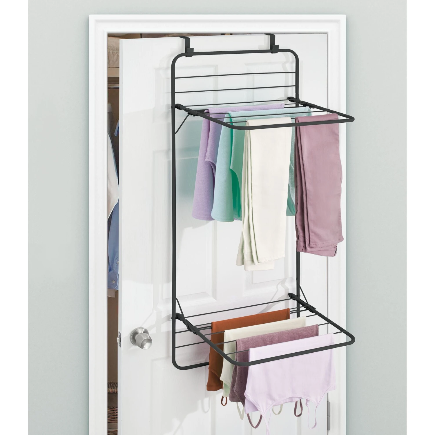 Over Door Fold Out Drying Rack Over Door Fold Out Drying Rack -mDesign 2000 Square JPG 09359MDL.PT01