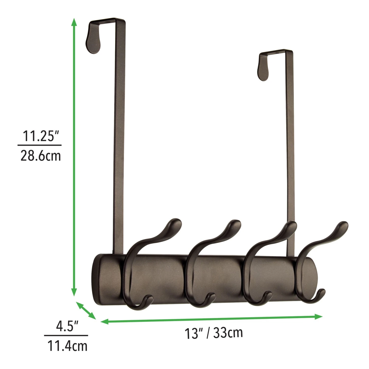Over-the-Door 4-Hook Rack Over-the-Door 4-Hook Rack -mDesign 2000 Square JPG 0947MDCO.PT01