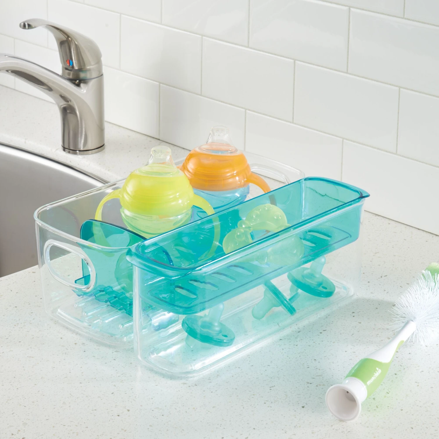 Baby Bottle Bin with Removable Tray 11 x 8 x 4 Baby Bottle Bin With Removable Tray 11 X 8 X 4 -mDesign 2000 Square JPG 09498Tb