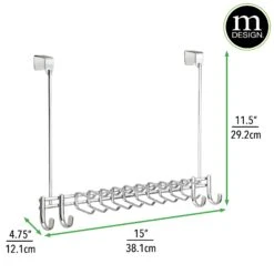 24-Hook Over-the-Door Tie And Belt Rack -mDesign 2000 Square JPG 0951MDCO dims