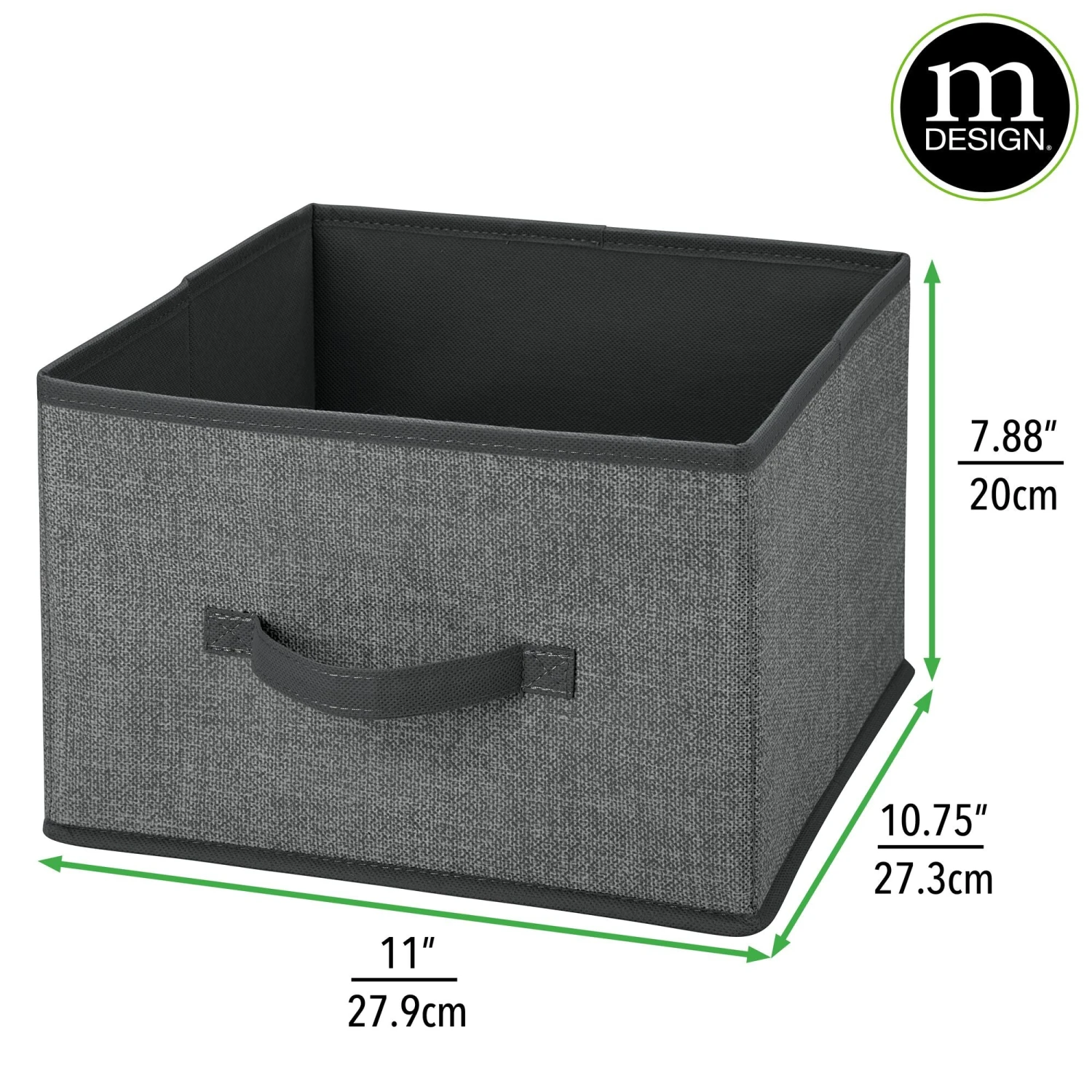 Fabric Storage Bin 11 x 11 x 8 Fabric Storage Bin 11 X 11 X 8 -mDesign 2000 Square JPG 09568MDCO.DIMS