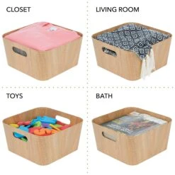Paperboard Storage Bins 12 X 12 X 6 4 Paperboard Storage Bins 12 X 12 X 6 -mDesign 2000 Square JPG 09765MDK 2EPT02
