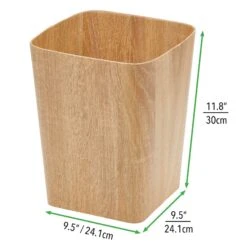 Square Bamboo Trash Can 2 Square Bamboo Trash Can -mDesign 2000 Square JPG 09770MDHS.PT02