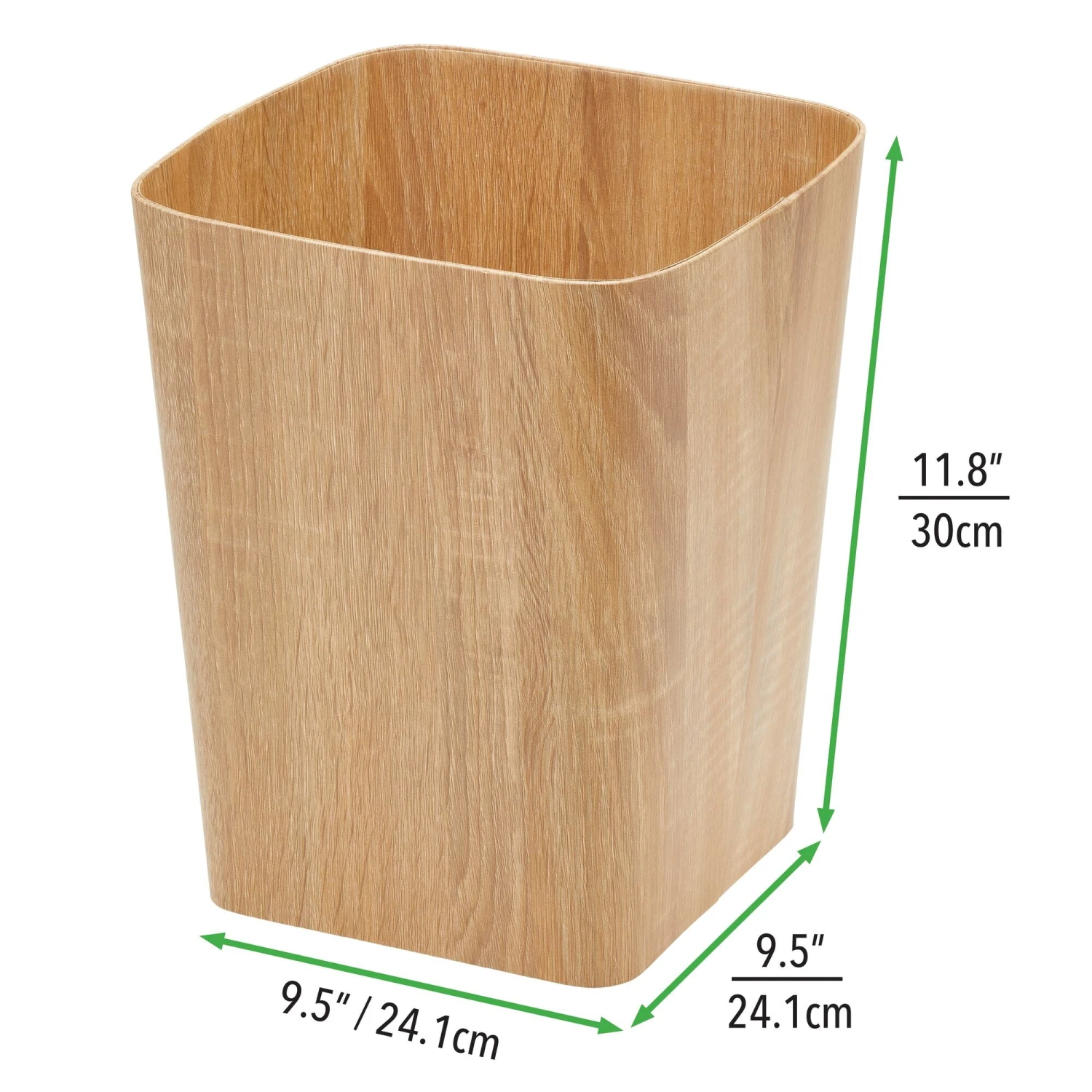 Square Bamboo Trash Can Square Bamboo Trash Can -mDesign 2000 Square JPG 09770MDHS.PT02