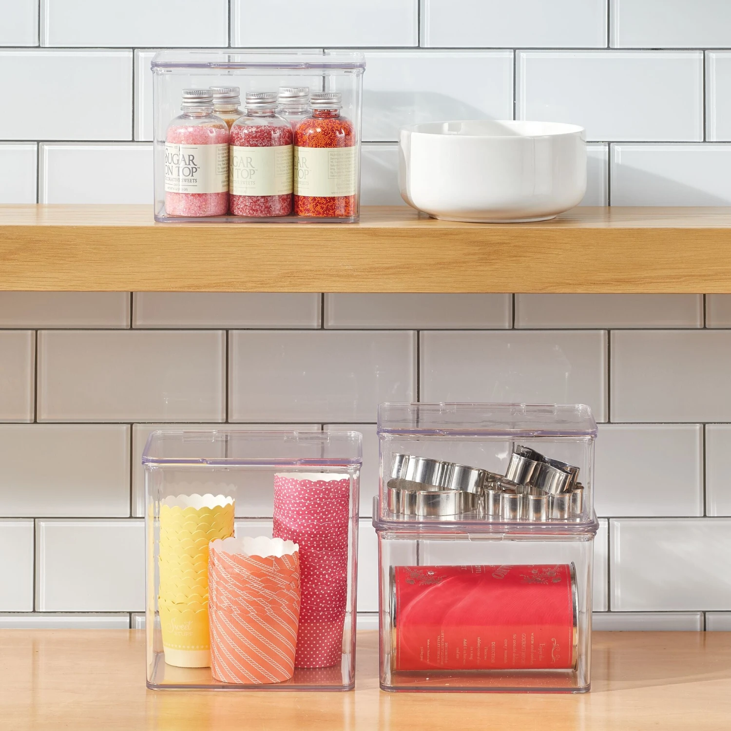Hinged-Lid Kitchen Storage Box 6 x 7 x 5 Hinged-Lid Kitchen Storage Box 6 X 7 X 5 -mDesign 2000 Square JPG 09960MDK 2E08202MDHS 2E1263MDK