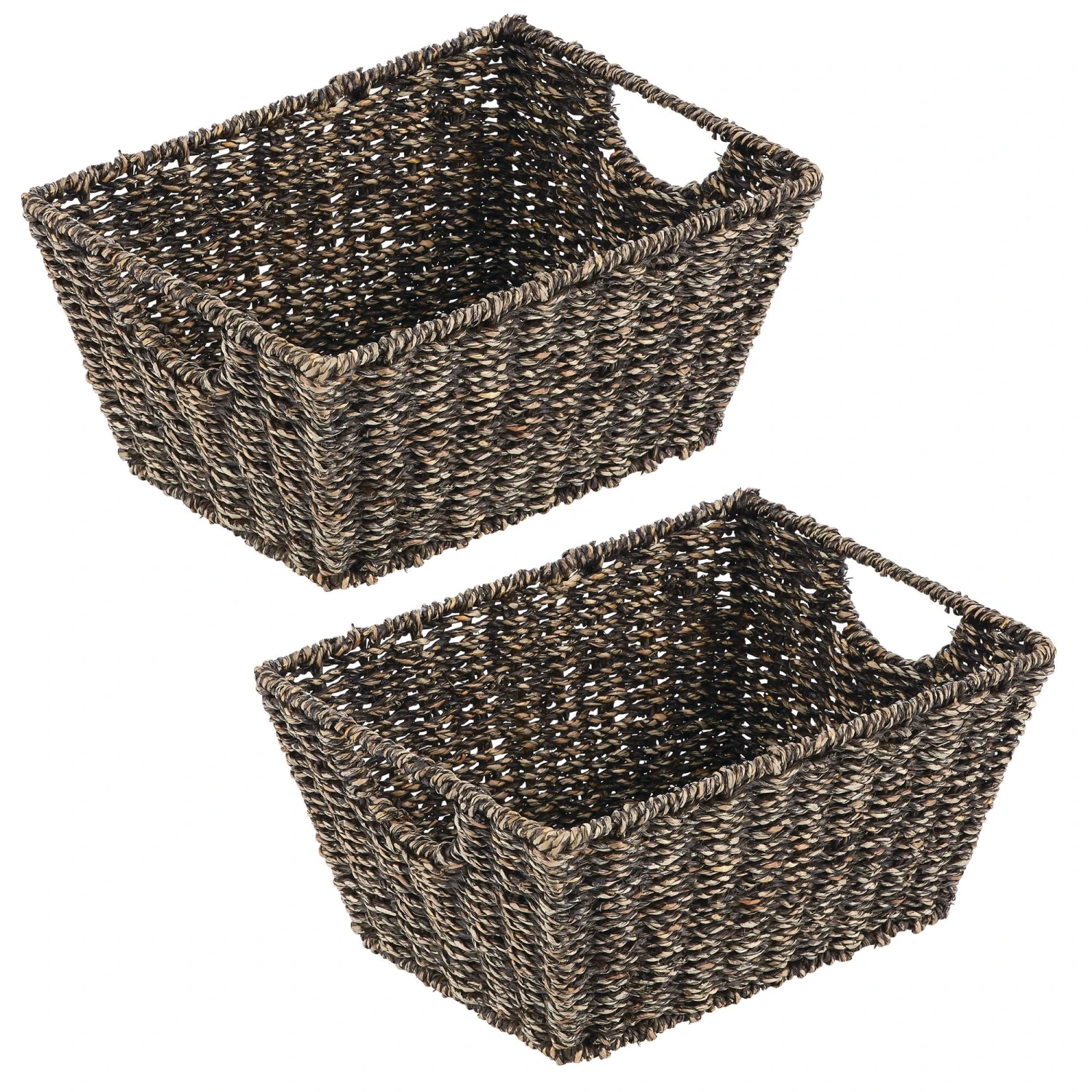 Woven Seagrass Basket 12 x 9 x 6 Woven Seagrass Basket 12 X 9 X 6 -mDesign 2000 Square JPG 10196MDHS Outline