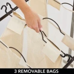 Rolling Laundry Cart With Hanging Bar 5 Rolling Laundry Cart With Hanging Bar -mDesign 2000 Square JPG 10219MDL.PT02