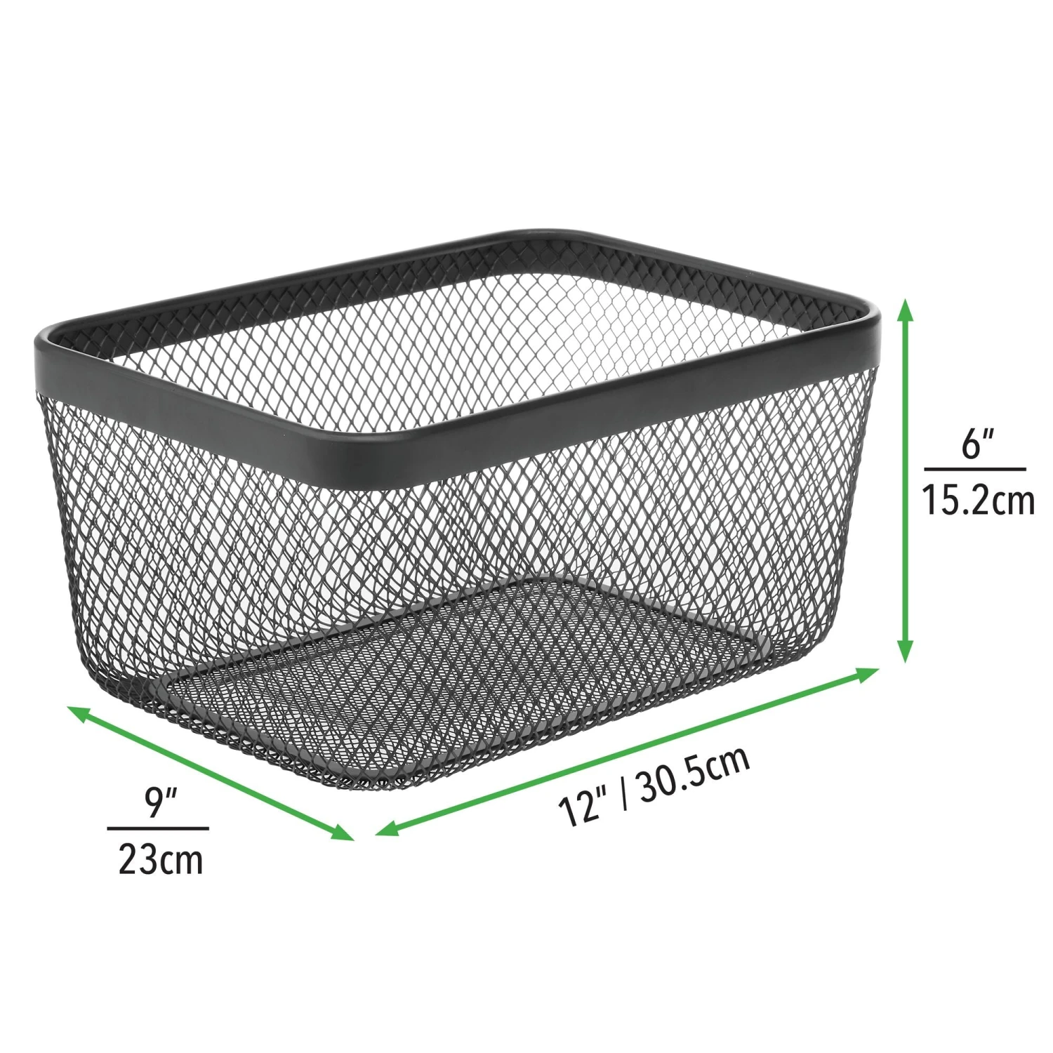 Wire Mesh Pantry Bin 12 x 9 x 6 Wire Mesh Pantry Bin 12 X 9 X 6 -mDesign 2000 Square JPG 10410MDK.PT04