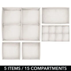 Set Of 5 Fabric Drawer Organizers 10 Set Of 5 Fabric Drawer Organizers -mDesign 2000 Square JPG 10599MDCO.PT01