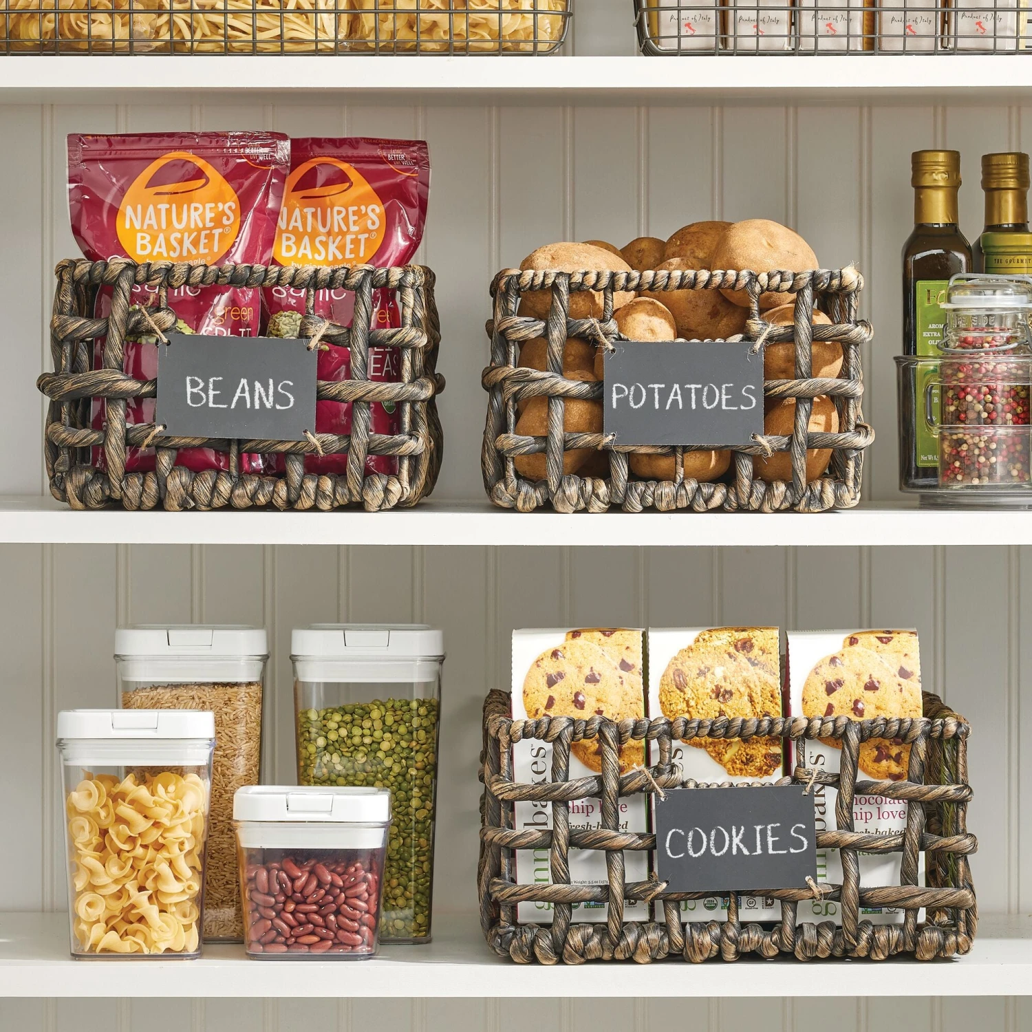 Open Weave Hyacinth Basket with Chalkboard Label 12 x 9 x 6 Open Weave Hyacinth Basket With Chalkboard Label 12 X 9 X 6 -mDesign 2000 Square JPG 10689MDHS 2E10693MDHS 2EPT01