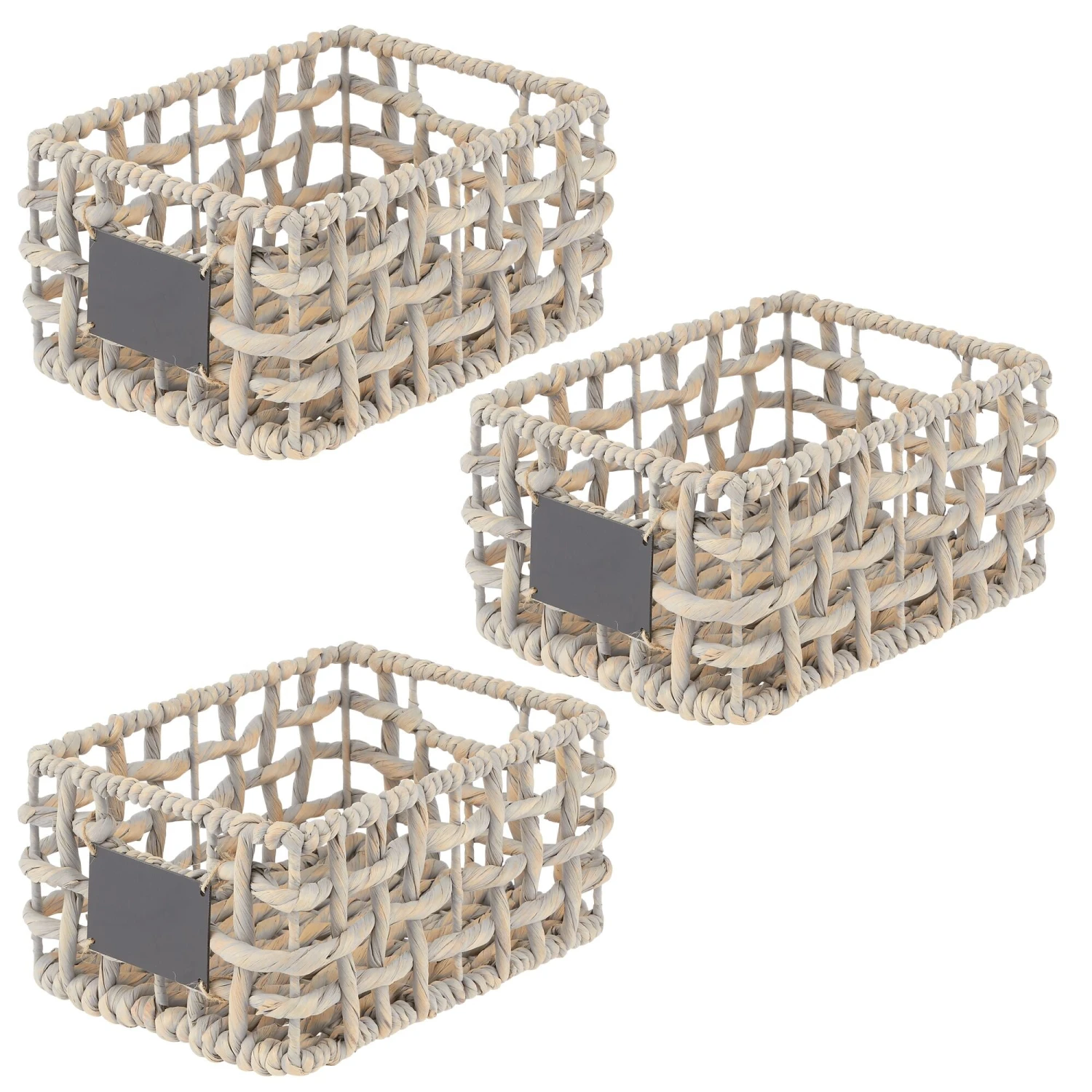 Open Weave Hyacinth Basket with Chalkboard Label 12 x 9 x 6 Open Weave Hyacinth Basket With Chalkboard Label 12 X 9 X 6 -mDesign 2000 Square JPG 10690MDHS Outline