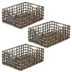 Open Weave Hyacinth Basket With Chalkboard Label 16 X 12 X 6 9 Open Weave Hyacinth Basket With Chalkboard Label 16 X 12 X 6 -mDesign 2000 Square JPG 10693MDHS Outline