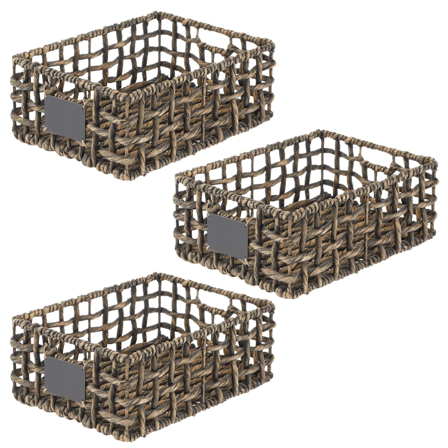 Open Weave Hyacinth Basket with Chalkboard Label 16 x 12 x 6 Open Weave Hyacinth Basket With Chalkboard Label 16 X 12 X 6 -mDesign 2000 Square JPG 10693MDHS Outline