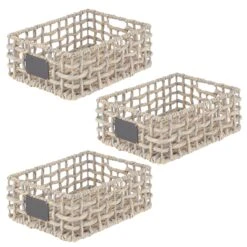 Open Weave Hyacinth Basket With Chalkboard Label 16 X 12 X 6 10 Open Weave Hyacinth Basket With Chalkboard Label 16 X 12 X 6 -mDesign 2000 Square JPG 10694MDHS Outline