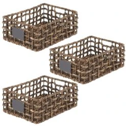 Open Weave Hyacinth Basket With Chalkboard Label 16 X 12 X 6 12 Open Weave Hyacinth Basket With Chalkboard Label 16 X 12 X 6 -mDesign 2000 Square JPG 10695MDHS Outline