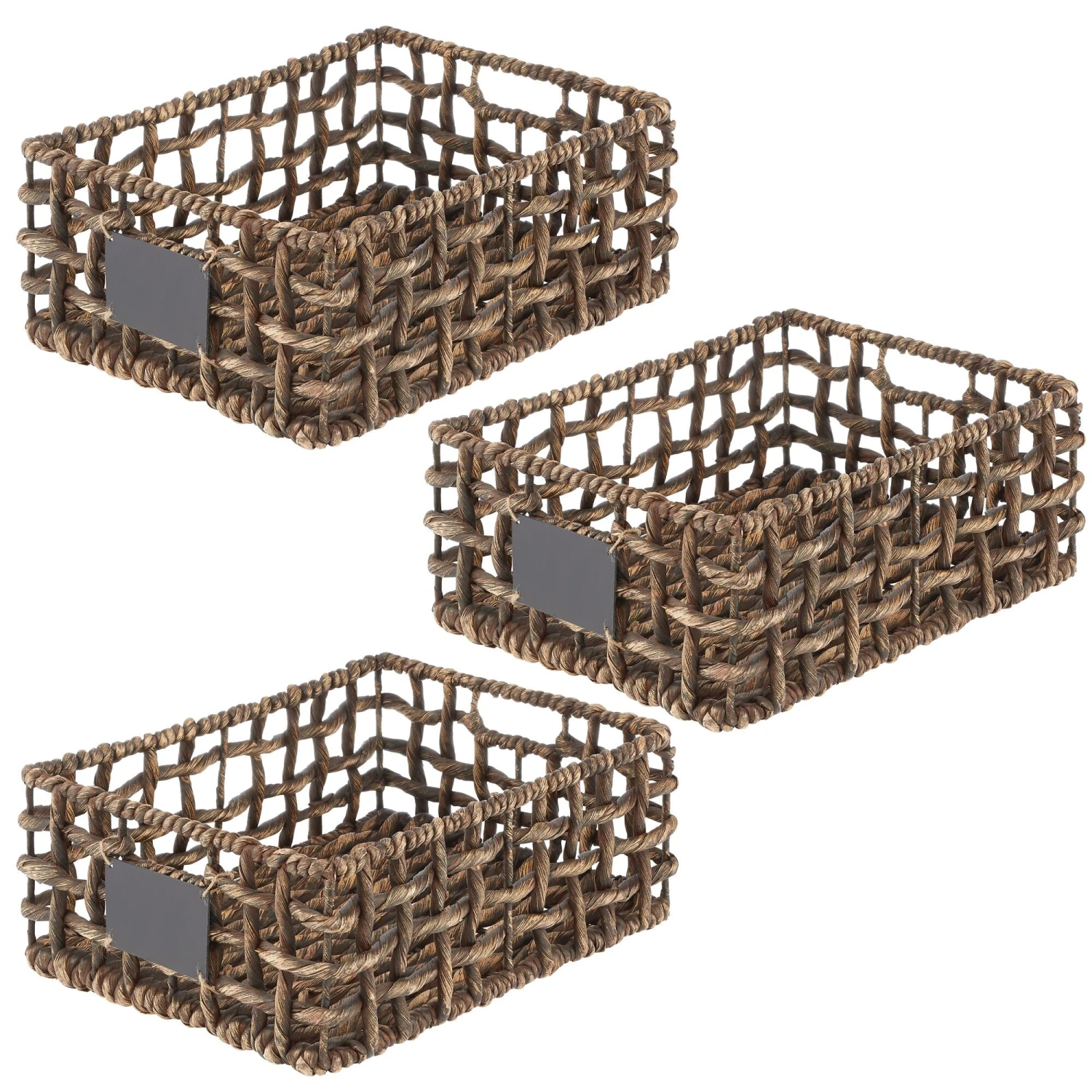 Open Weave Hyacinth Basket with Chalkboard Label 16 x 12 x 6 Open Weave Hyacinth Basket With Chalkboard Label 16 X 12 X 6 -mDesign 2000 Square JPG 10695MDHS Outline