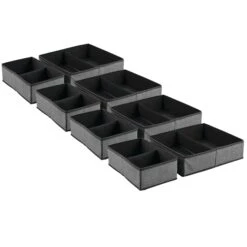 Divided Fabric Drawer Organizers 8 Divided Fabric Drawer Organizers -mDesign 2000 Square JPG 11147MDCO Outline