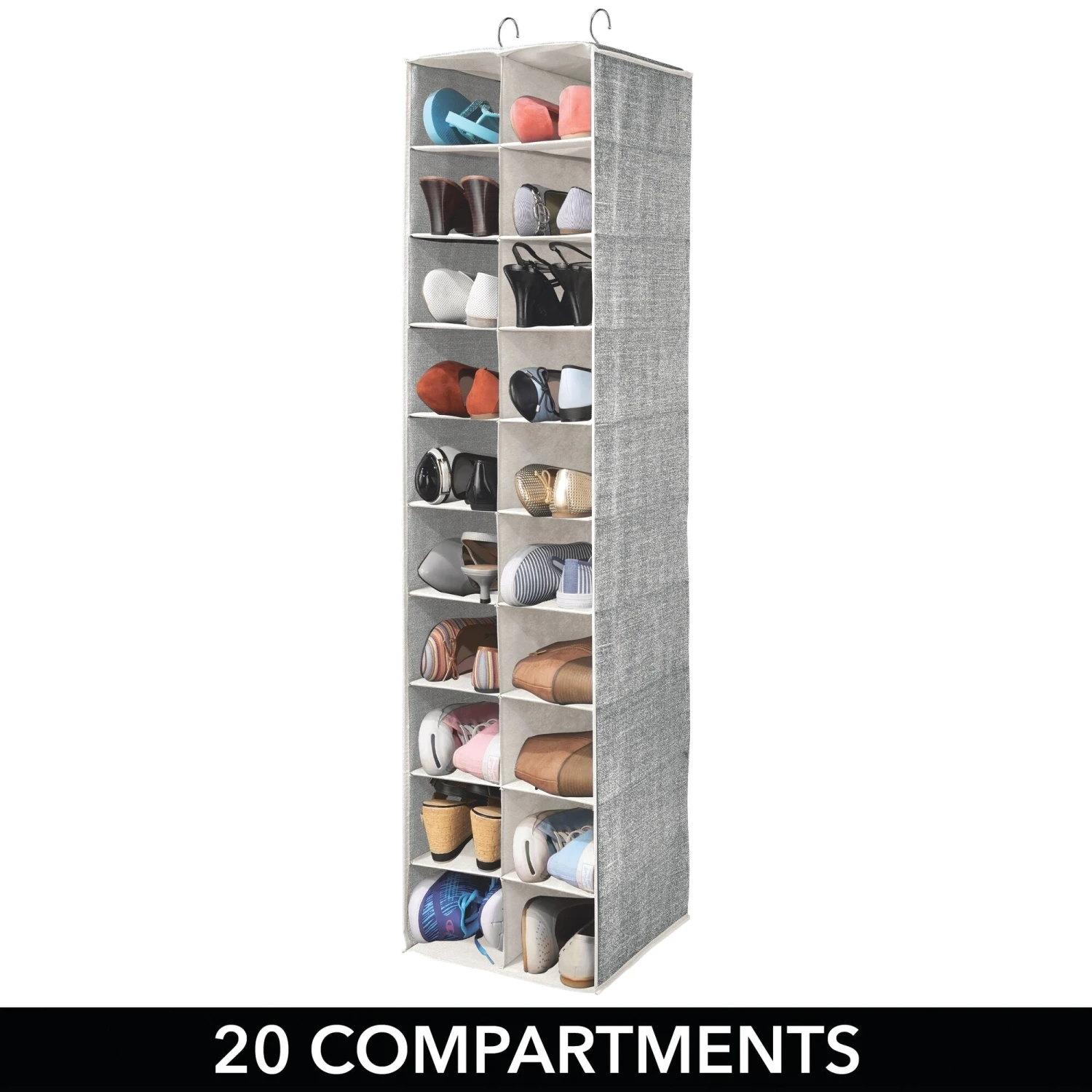 20-Section Closet Shoe Organizer 20-Section Closet Shoe Organizer -mDesign 2000 Square JPG 11377MDCO.PT03