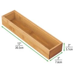Bamboo Kitchen Drawer Organizer 12 X 3 X 2 3 Bamboo Kitchen Drawer Organizer 12 X 3 X 2 -mDesign 2000 Square JPG 11427MDO.PT02