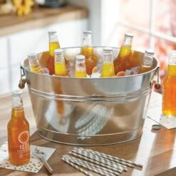 Beverage Tub With Bamboo Handles 13 Beverage Tub With Bamboo Handles -mDesign 2000 Square JPG 11762MDK.PT01